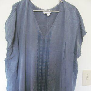 Ava & Viv Grey/Green Sleeveless Top Size 4X